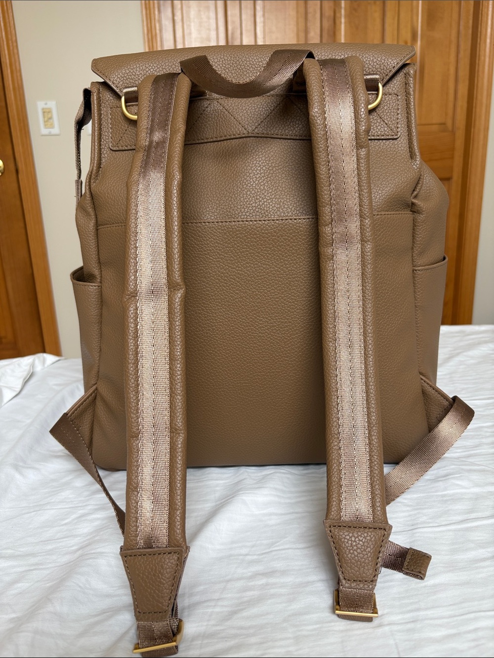 Freshly Picked Tan Backpack Diaper Bag - Picture 5 of 9